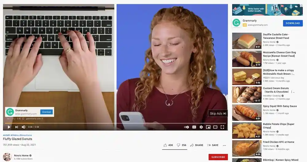 1. الإعلانات القابلة للتخطِّي (Skippable In-Stream Ads): 